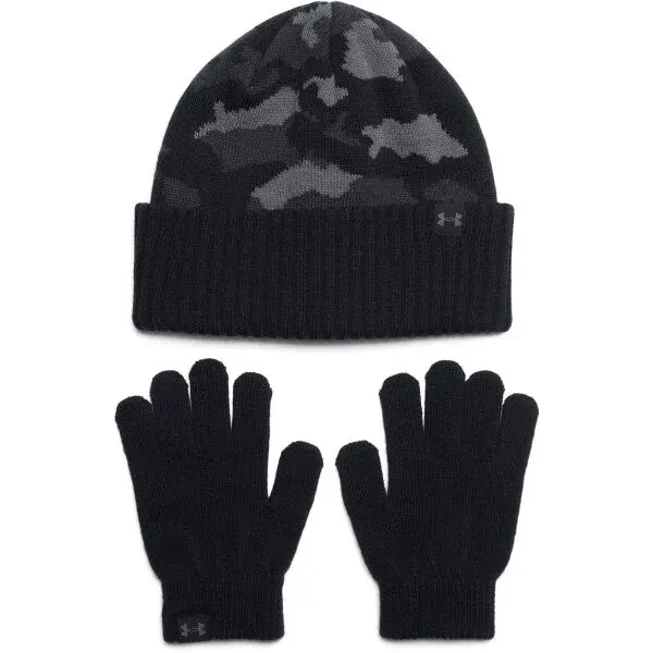 Under Armour BEANIE COMBO Súprava čiapky a rukavíc, čierna, veľkosť