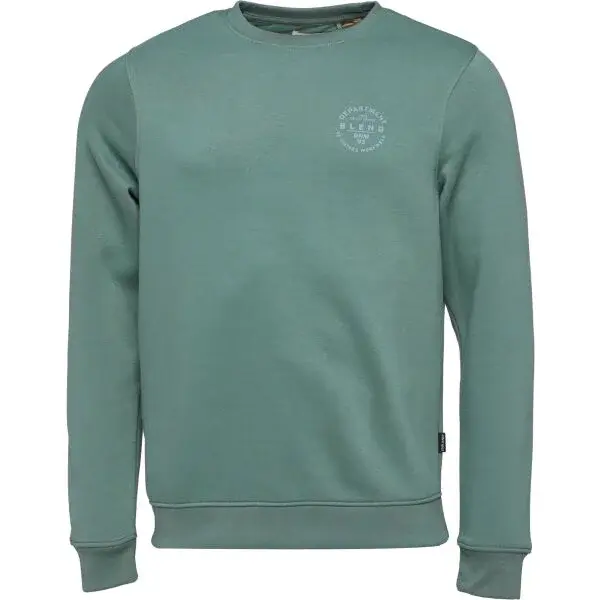 BLEND BHIBAI SWEATSHIRT Pánska mikina cez hlavu, zelená, veľkosť