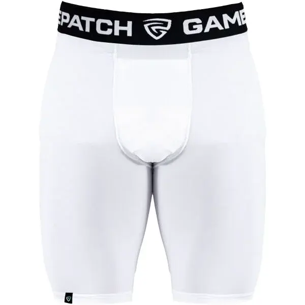 GAMEPATCH COMPRESSION SHORTS Kompresné unisex šortky, biela, veľkosť
