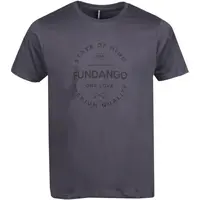 FUNDANGO BASIC T LOGO-4 T-SHIRT Pánske tričko, tmavo sivá, veľkosť