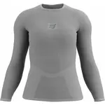 Compressport ON/OFF BASE LAYER LS TOP W Dámske termotričko, sivá, veľkosť