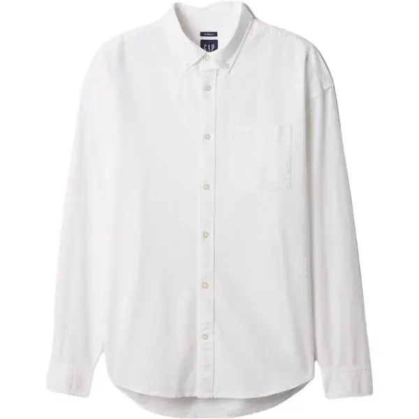 GAP OXFORD Pánska košeľa, biela, veľkosť