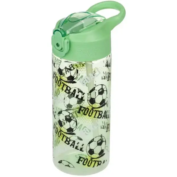 BAAGL FUTBAL 500 ML Tritánová fľaša so slamkou, zelená, veľkosť 500 ML