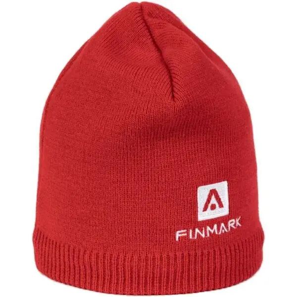 Finmark WINTER HAT Zimná pletená čiapka, červená, veľkosť UNI