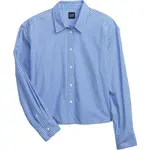 GAP LS CROPPED POPLIN Dámska košeľa, svetlomodrá, veľkosť