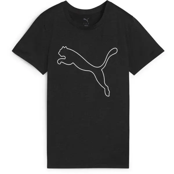 Puma W TAD ESSENTIAL HEATHER LOGO TEE Dámske tričko, čierna, veľkosť