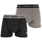 Umbro BOXER SHORT 2 PACK Pánske boxerky, sivá, veľkosť
