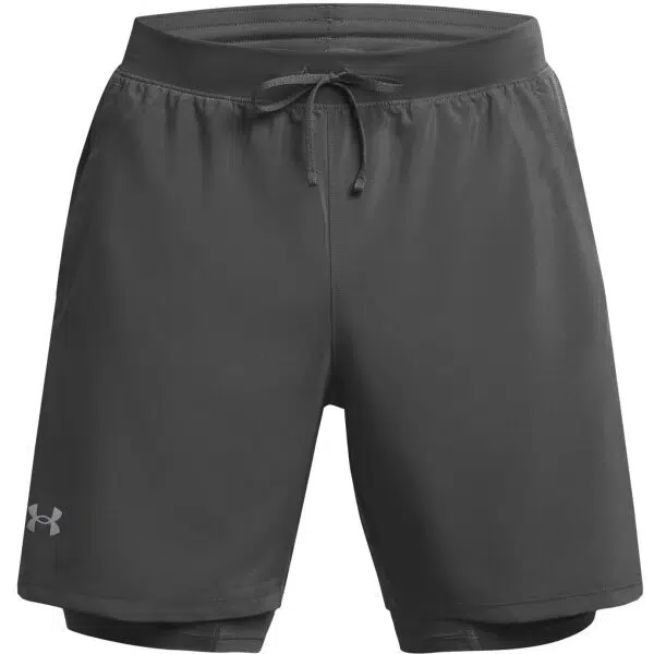 Under Armour LAUNCH 7'' Pánske kraťasy, sivá, veľkosť