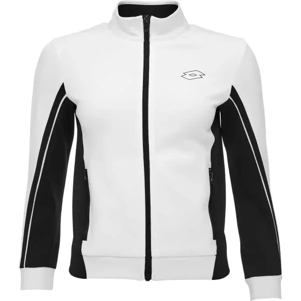 Lotto SQUADRA III FULL-ZIP TOP Dievčenská športová mikina, biela, veľkosť