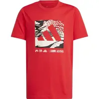 adidas CAMO GRAPHIC Detské tričko, červená, veľkosť