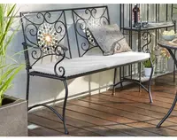 Záhradná lavica Mosaic, čierna/zelená%