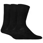 IOMI Gentle Grip pánske diabetik ponožky 3 páry ČIERNE lem bez gumičiek