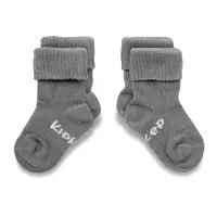 KipKep dětské ponožky Stay-on-Socks 6-12m 2páry Pebble Grey