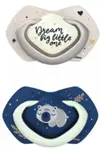 Cumlíky utišujúce SLEEPY KOALA silikón, symetrické, svietiace C 18m+m modré