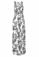 LASCANA Plážové šaty  čierna / biela