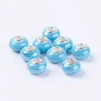 Handmade Porcelain Ceramic Spacer European Beads Fit Charm Bracelets