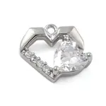 Brass Micro Pave Cubic Zirconia Pendants