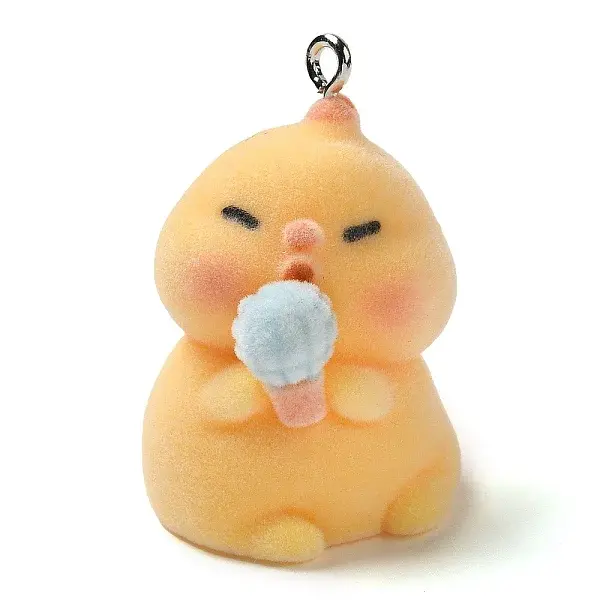 Flocking Resin Cute Pendants