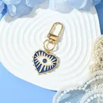 Heart with Evil Eye Alloy Enamel Pendant Decorations