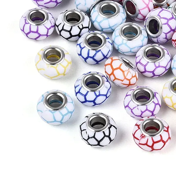 Acrylic Enamel European Beads