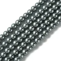 Eco-Friendly Dyed Glass Pearl Round Beads Strands