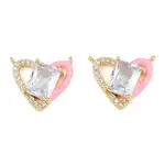 Brass Micro Pave Clear Cubic Zirconia Pendants