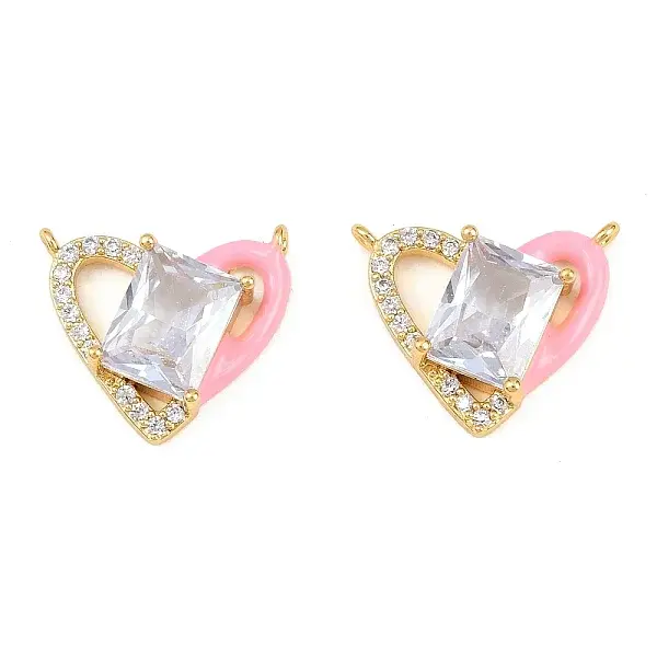 Brass Micro Pave Clear Cubic Zirconia Pendants