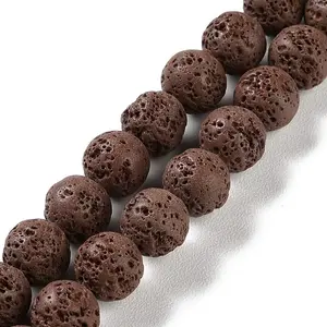 Synthetic Lava Rock Dyed Beads Strands
