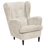 MID.YOU KŘESLO UŠÁK, textil, béžová