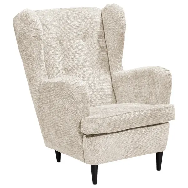 MID.YOU KŘESLO UŠÁK, textil, béžová