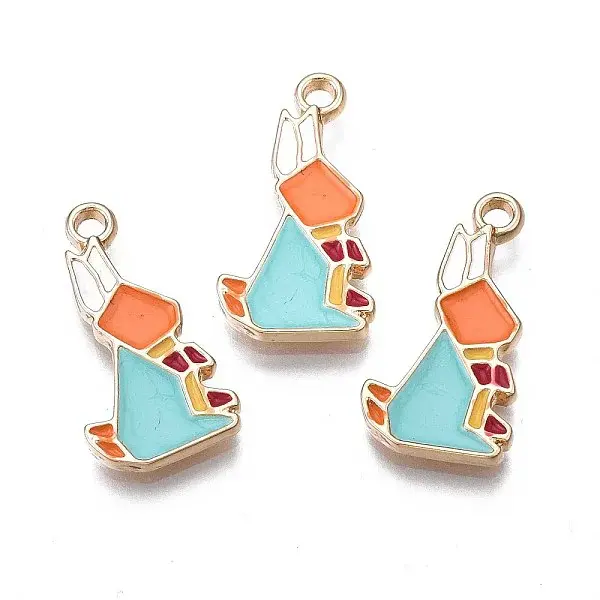 Rack Plating Alloy Enamel Pendants
