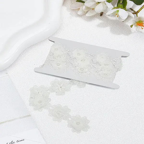 1.5Yards Flower Polyester Embroidery Lace Ribbon