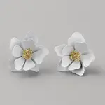 Alloy 3D Flower Stud Earrings