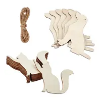 32Pcs 2 Styles Cat & Dog Unfinished Blank Cutouts for Painting Arts