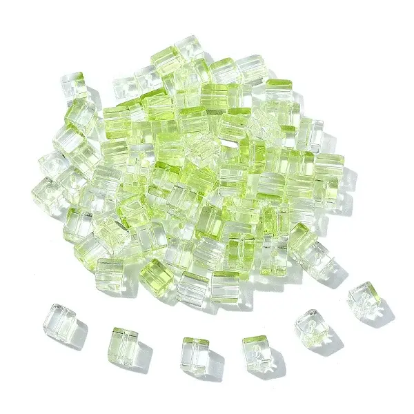 100Pcs Baking Paint Transparent Glass Beads