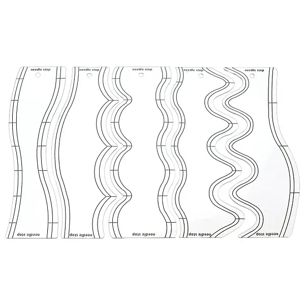 5Pcs Transparent Acrylic Sewing Measuring Tool Set