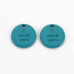 Spray Painted Alloy Charms for Valentine's Day