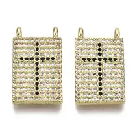 Brass Micro Pave Cubic Zirconia Pendants