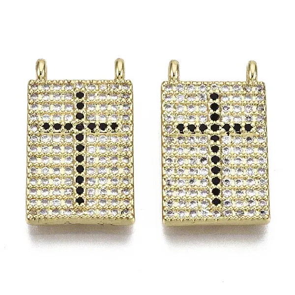 Brass Micro Pave Cubic Zirconia Pendants