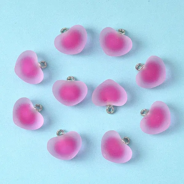 10Pcs Frosted Resin Pendants