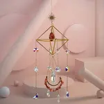 Carnelian Crystal Glass Sun Catcher Pendant