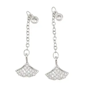 Brass Micro Pave Clear Cubic Zirconia Pendants