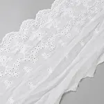 Cotton Embroidered Wavy Edge Flower Pattern Trimming