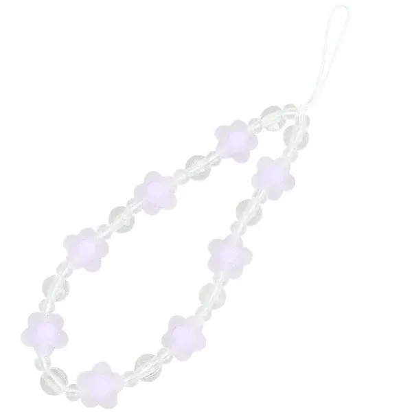 Plastic Beaded Mobile Phone Lanyard Wrist Strap