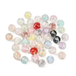 Transparent Resin Inner Flower Beads