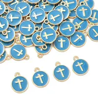 60Pcs Alloy Enamel Pendants