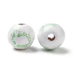 Easter Theme Printed Wood European Beads