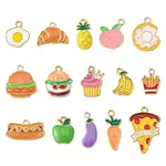 15Pcs 15 Styles Alloy Enamel Pendants