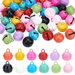 48Pcs 12 Colors Baking Painted Iron Bell Pendants