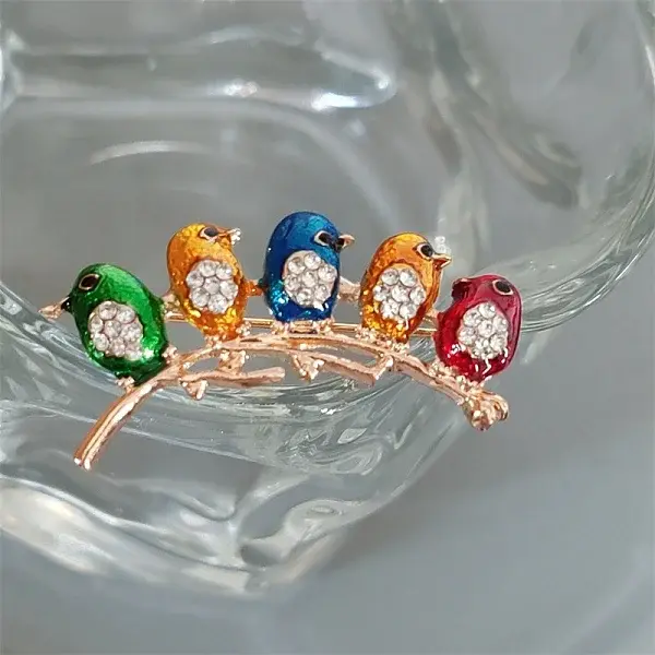 Bird in the Branch Enamel Pins